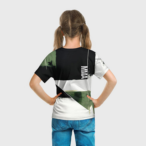 Детская футболка Русский ММА на фоне герба России / 3D-принт – фото 6