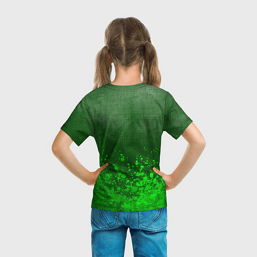 Детская футболка Benfica - green gradient посередине / 3D-принт – фото 6