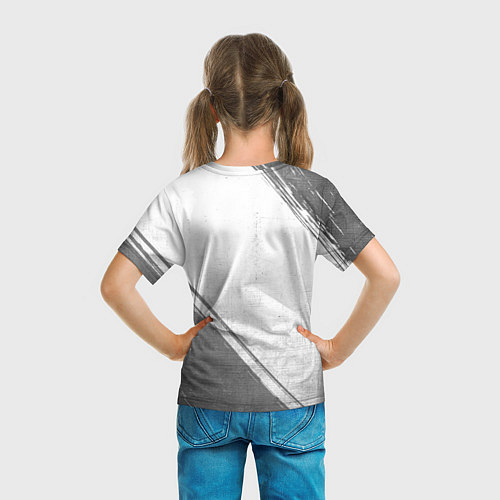 Детская футболка Real Madrid - white gradient вертикально / 3D-принт – фото 6