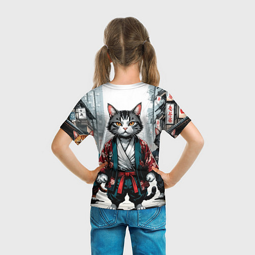Детская футболка Коты якудза / 3D-принт – фото 6
