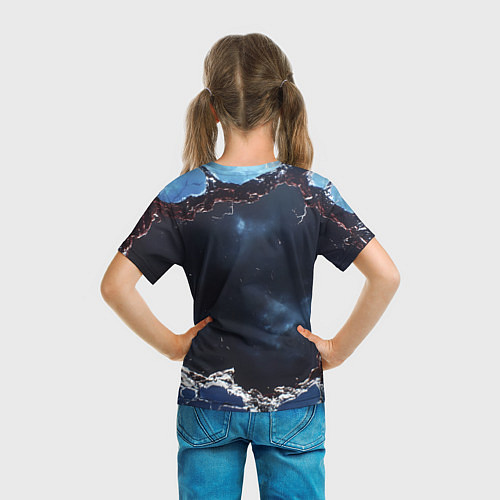 Детская футболка Герб России в объемной стене / 3D-принт – фото 6