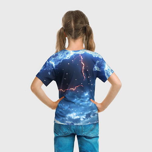 Детская футболка Герб России и ледяной фон / 3D-принт – фото 6