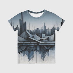 Футболка детская Небоскребы и скалы, цвет: 3D-принт