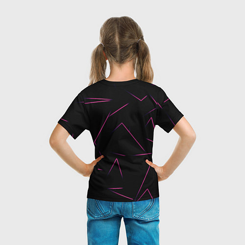 Детская футболка Color pink line / 3D-принт – фото 6