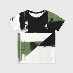 Футболка детская Футбол на фоне брызг красок, цвет: 3D-принт