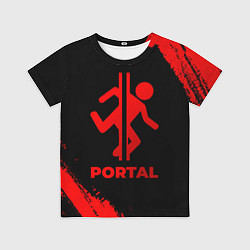 Футболка детская Portal - red gradient, цвет: 3D-принт