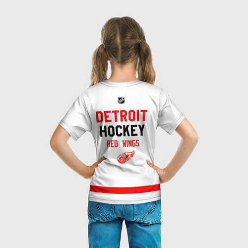 Детская футболка Detroit Red Wings white / 3D-принт – фото 6