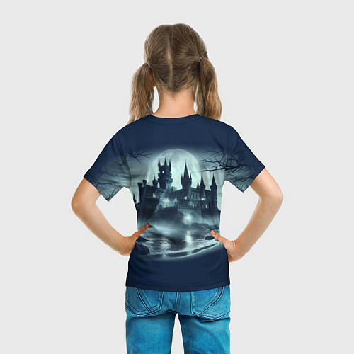 Детская футболка Готический замок у пруда / 3D-принт – фото 6