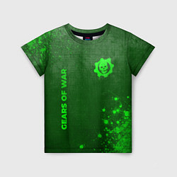Футболка детская Gears of War - green gradient вертикально, цвет: 3D-принт