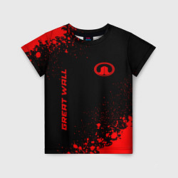 Футболка детская Great Wall - red gradient вертикально, цвет: 3D-принт