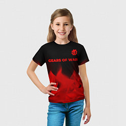 Футболка детская Gears of War - red gradient посередине, цвет: 3D-принт — фото 2