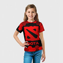 Футболка детская Dota - red gradient, цвет: 3D-принт — фото 2