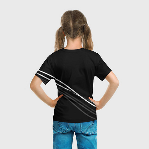 Детская футболка Haval чёрный с полосами / 3D-принт – фото 6