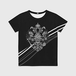 Футболка детская Имперский герб чёрный с полосами, цвет: 3D-принт