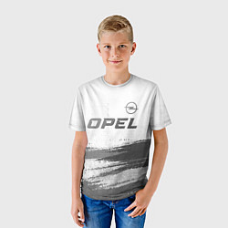 Футболка детская Opel - white gradient посередине, цвет: 3D-принт — фото 2