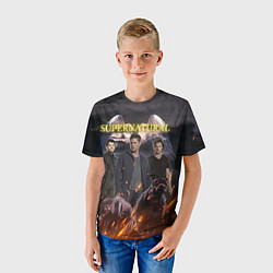 Футболка детская Supernatural - true hunters, цвет: 3D-принт — фото 2
