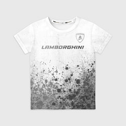 Футболка детская Lamborghini - white gradient посередине, цвет: 3D-принт