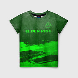 Футболка детская Elden Ring - green gradient посередине, цвет: 3D-принт