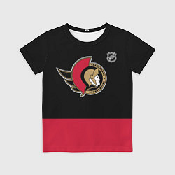 Футболка детская Оттава Сенаторз хоккей, цвет: 3D-принт