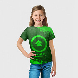 Футболка детская Ghost of Tsushima - green gradient, цвет: 3D-принт — фото 2