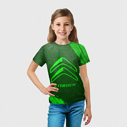 Футболка детская Citroen - green gradient, цвет: 3D-принт — фото 2