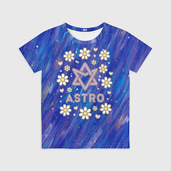 Футболка детская Astro логотип из ромашек, цвет: 3D-принт