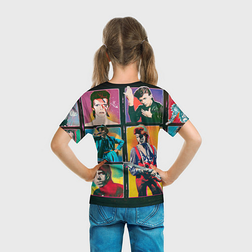 Детская футболка David Bowie vintage collage / 3D-принт – фото 6