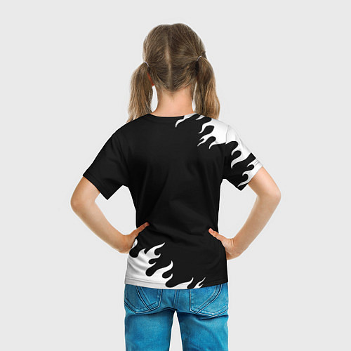 Детская футболка Monster energy белый огонь / 3D-принт – фото 6
