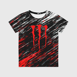 Футболка детская Monster energy полосы красок, цвет: 3D-принт