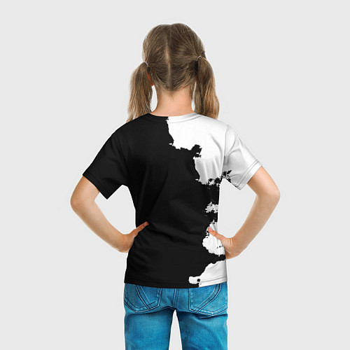 Детская футболка Monster energy краски белые / 3D-принт – фото 6