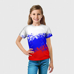 Футболка детская Патриот - флаг, цвет: 3D-принт — фото 2