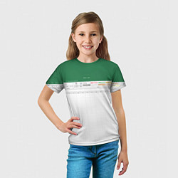 Футболка детская Таблица Excel текстура, цвет: 3D-принт — фото 2