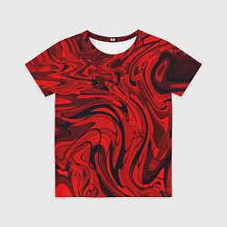 Футболка детская Красный смешение пластика, цвет: 3D-принт