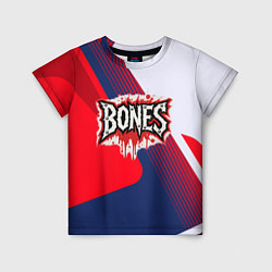 Футболка детская Bones лого на красной краске, цвет: 3D-принт