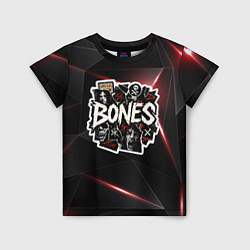 Футболка детская Bones logo stickers, цвет: 3D-принт