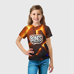 Футболка детская Bones лого в уличном стиле, цвет: 3D-принт — фото 2