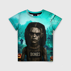 Футболка детская Bones в стиле хоррор куклы, цвет: 3D-принт