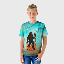 Футболка детская Bones в стиле демона, цвет: 3D-принт — фото 2