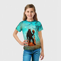 Футболка детская Bones в стиле демона, цвет: 3D-принт — фото 2