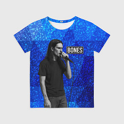 Футболка детская Bones стоит с микрофоном, цвет: 3D-принт