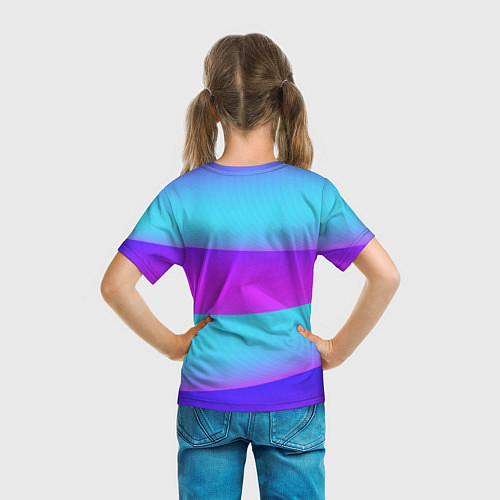 Детская футболка Неоновый прилив / 3D-принт – фото 6