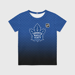 Футболка детская Торонто Мейпл Лифс - синие соты, цвет: 3D-принт