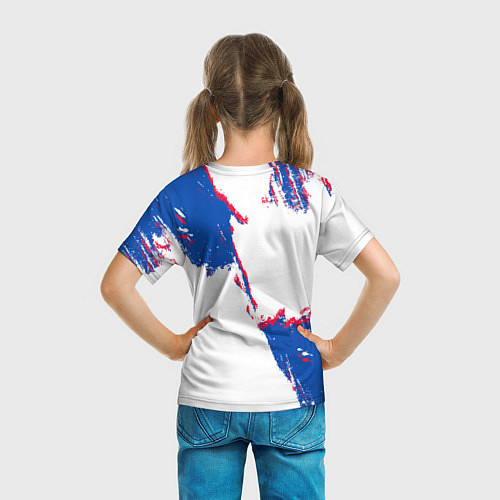 Детская футболка Клипперс - разлитая краска / 3D-принт – фото 6