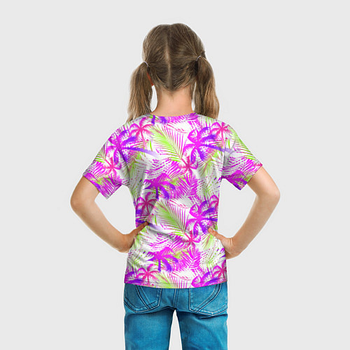 Детская футболка Palm tree pink / 3D-принт – фото 6