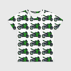 Футболка детская Motorbike green, цвет: 3D-принт