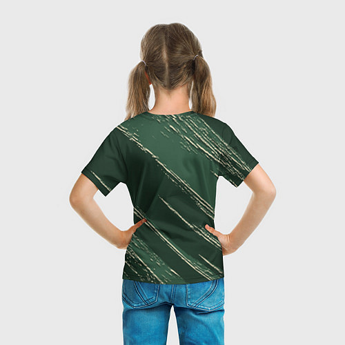 Детская футболка Милуоки Бакс - линии с потертостями / 3D-принт – фото 6