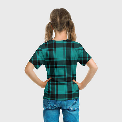 Детская футболка Checkered dark blue / 3D-принт – фото 6