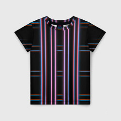 Футболка детская Neon red blue black, цвет: 3D-принт
