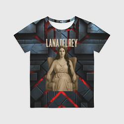 Футболка детская Lana Del Rey в греческом стиле на троне, цвет: 3D-принт