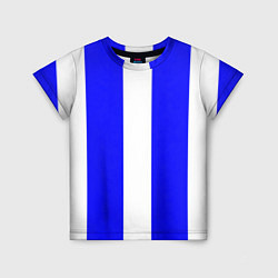Футболка детская Color white blue line, цвет: 3D-принт
